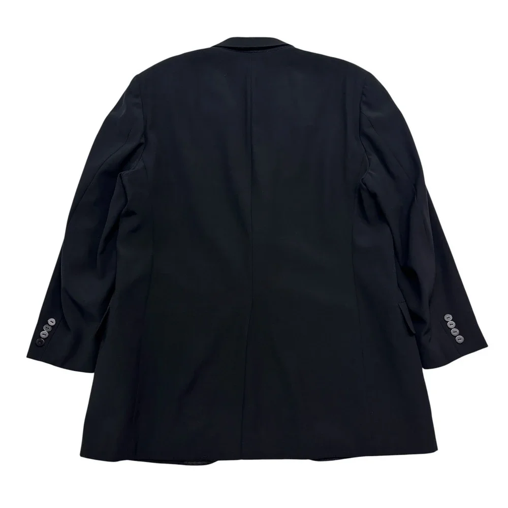 vtg Oxxford 46R Black Tuxedo Jacket Blazer Grosgrain Formal Dinner Wool Evening